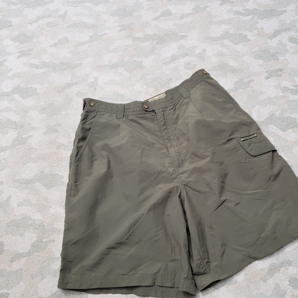 Vintage Royal Robbins Shorts Womens 14 Green Y2k Cargo Pockets Gorpcore Outdoors